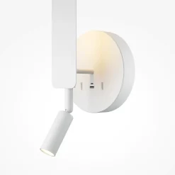 Applique Camera Da Letto-Maytoni combo applique bianco per comodino led da 3000k a 6000k