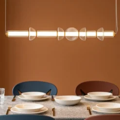Lampadari Moderni-Maytoni cosmo lampadario moderno per tavolo led 39w 3000k colore oro