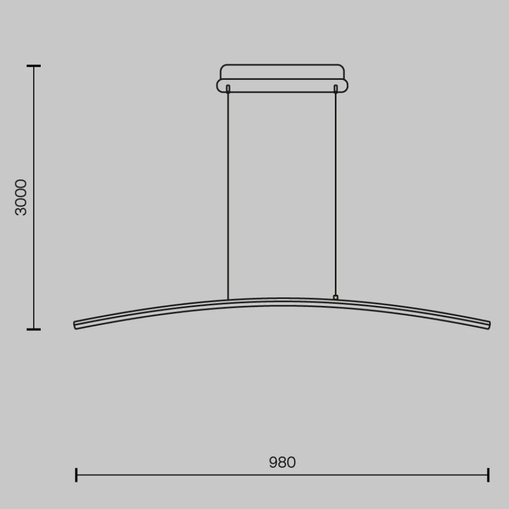 Lampadari Cucina-Maytoni curve lampadario cucina led 15w da 3000k a 4000k moderno