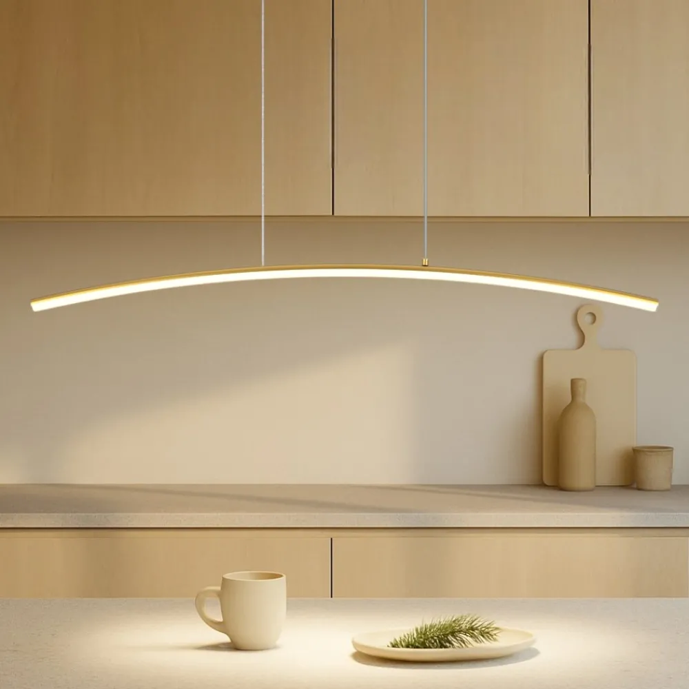 Lampadari Cucina-Maytoni curve lampadario minimal per cucina led 2600k a 3500k