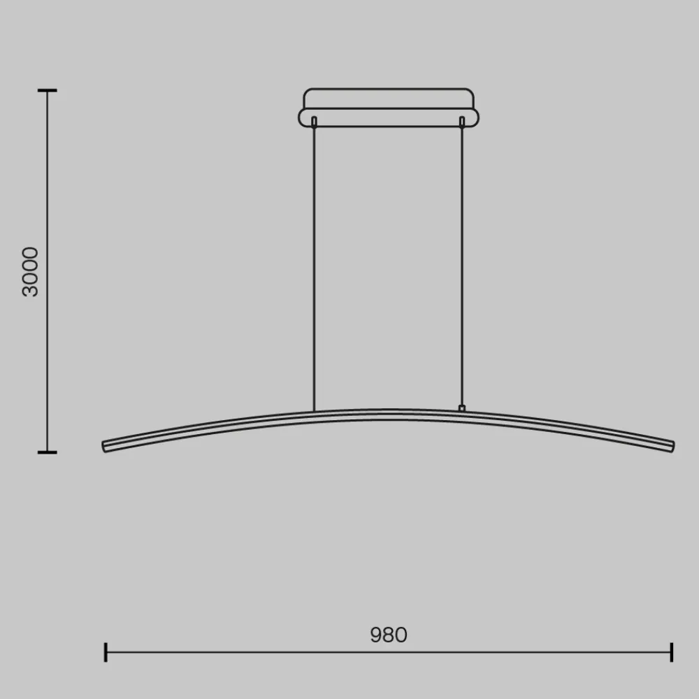 Lampadari Cucina-Maytoni curve lampadario minimal per cucina led 2600k a 3500k