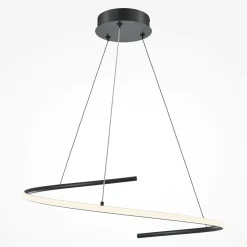 Lampadari Moderni-Maytoni curve lampadario moderno led 31w da 3000k a 4000k nero