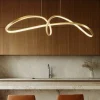 Lampadari Cucina-Maytoni curve lampadario per cucina moderna led 4000k