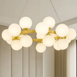 Lampadari Moderni-Maytoni dallas lampadario moderno colore oro in vetro