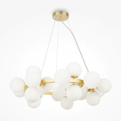 Lampadari Moderni-Maytoni dallas lampadario moderno colore oro in vetro