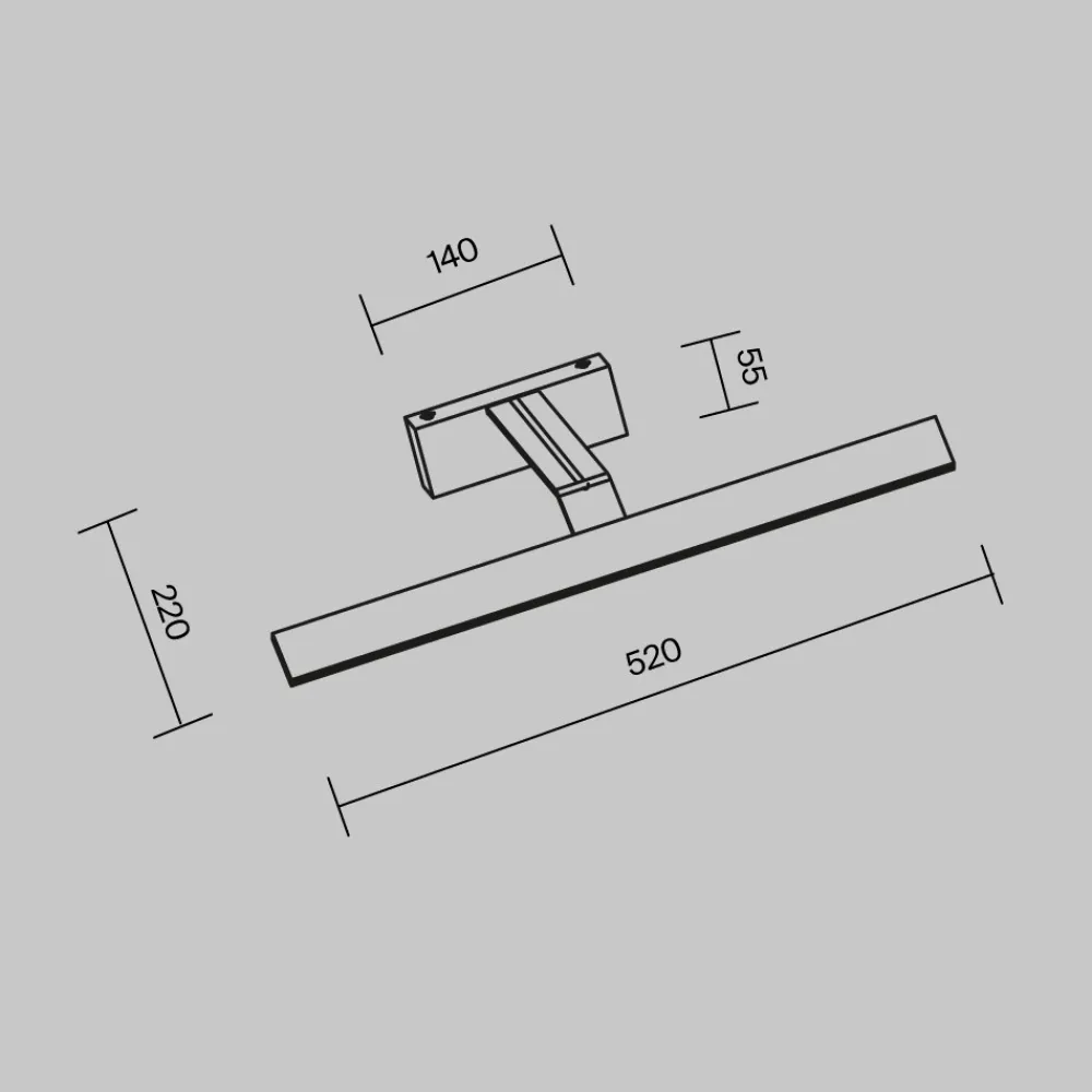 Applique Da Bagno-Maytoni decart applique led 4000k per specchio da bagno