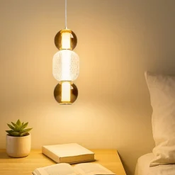 Lampade A Sospensione-Maytoni drop lampada a sospensione led 16w 3000k con sfere in vetro