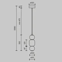 Lampade A Sospensione-Maytoni drop lampada a sospensione led 16w 3000k per camera da letto