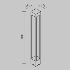 Lampioni Da Giardino-Maytoni elbe lampione da giardino led 3000k ip65 design minimal