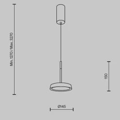 Lampade A Sospensione-Maytoni el lampada a sospensione led 12w 3000k colore arancione