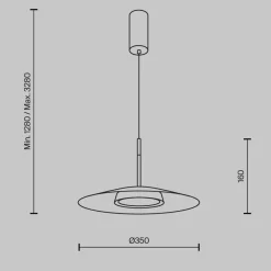 Lampadari Cucina-Maytoni el lampadario da cucina led 12w 3000k minimal