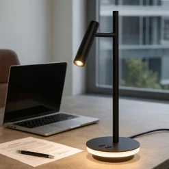 Lampade Da Tavolo-Maytoni estudo lampada da scrivania orientabile moderna led 3000k