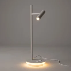 Lampade Da Tavolo-Maytoni estudo lampada da tavolo bianca moderna led 3000k