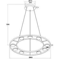 Lampadari Moderni-Maytoni fad lampadario led 63w 3000k per soggiorno