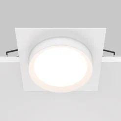Faretti Da Incasso-Maytoni faretto da incasso a soffitto hoop bianco rotondo gx53