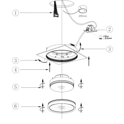Faretti Da Incasso-Maytoni faretto da incasso a soffitto hoop bianco rotondo gx53