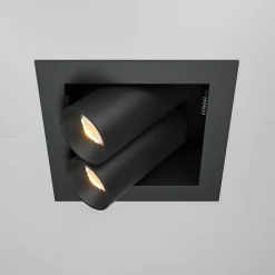 Faretti Da Incasso-Maytoni faretto da incasso magnum led 14w 3000k nero 2 luci orientabili
