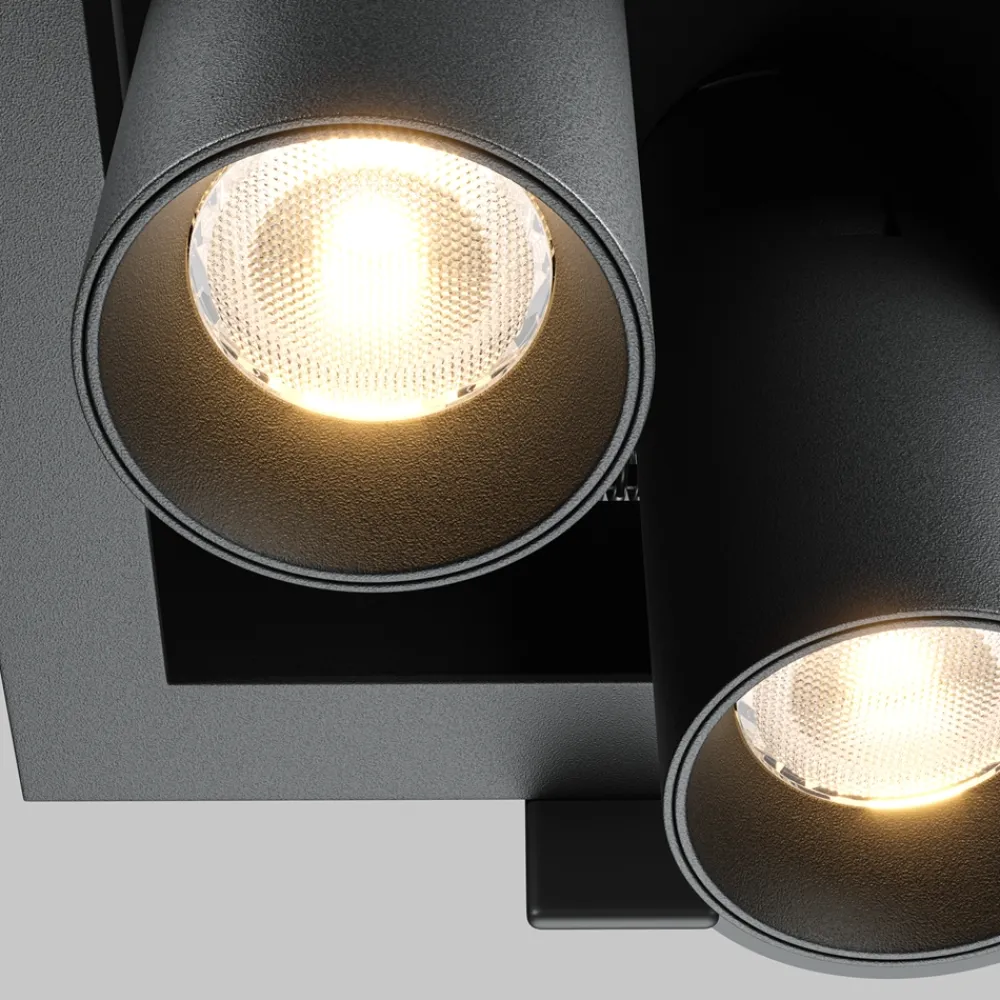 Faretti Da Incasso-Maytoni faretto da incasso magnum led 14w 3000k nero 2 luci orientabili