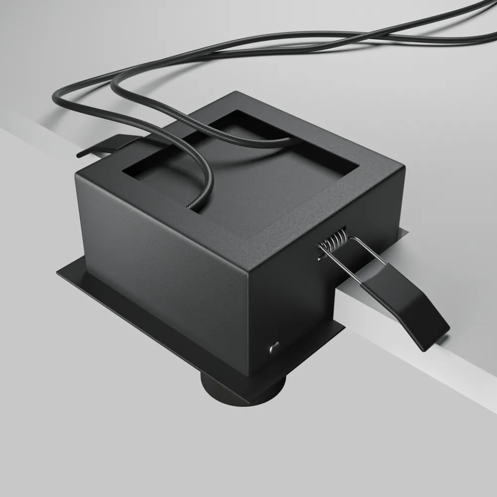 Faretti Da Incasso-Maytoni faretto da incasso magnum led 14w 3000k nero 2 luci orientabili