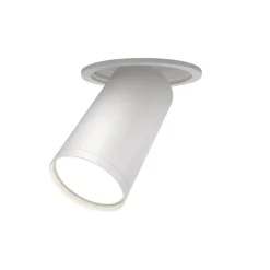 Faretti Da Incasso-Maytoni faretto focus bianco cilindro orientabile da incasso a soffitto