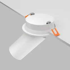 Faretti Da Incasso-Maytoni faretto focus bianco cilindro orientabile da incasso a soffitto