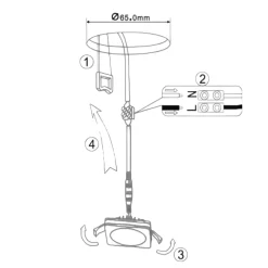 Faretti Da Incasso-Maytoni faretto phanton quadrato bianco da incasso per controsoffitto led 7w 3000k