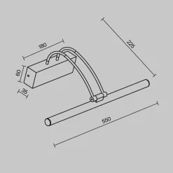 Applique Da Bagno-Maytoni finelli applique da bagno moderno per specchio nero led 3000k