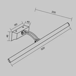 Applique Da Bagno-Maytoni fino applique da bagno per specchio design minimal led 3000k
