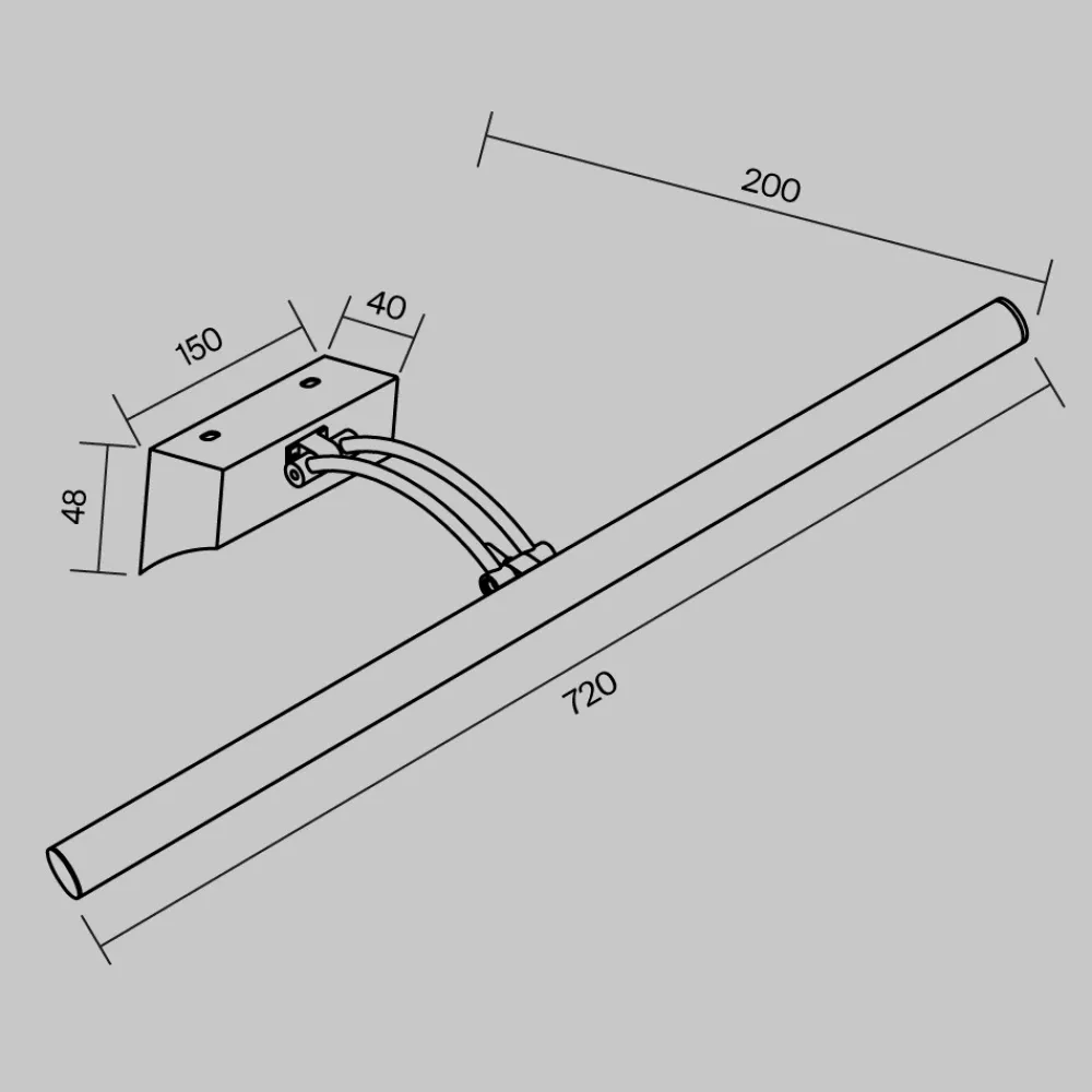 Applique Da Bagno-Maytoni fino applique da bagno orientabile per specchio led 3000k