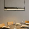 Lampadari Moderni-Maytoni flat lampadario moderno nero e oro vetro trasparente led 3000k