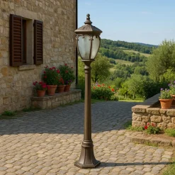 Lampioni Da Giardino-Maytoni fleur lampione da giardino ip44 colore oro