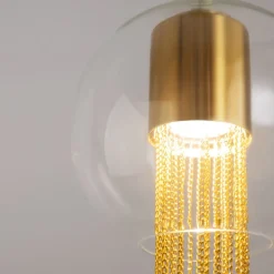 Lampade A Sospensione-Maytoni flusso lampada a sospensione per cucina con paralume in vetro