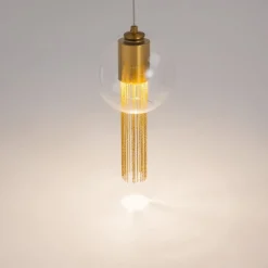 Lampade A Sospensione-Maytoni flusso lampada a sospensione per cucina con paralume in vetro