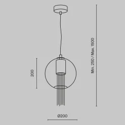 Lampade A Sospensione-Maytoni flusso lampada a sospensione per cucina con paralume in vetro