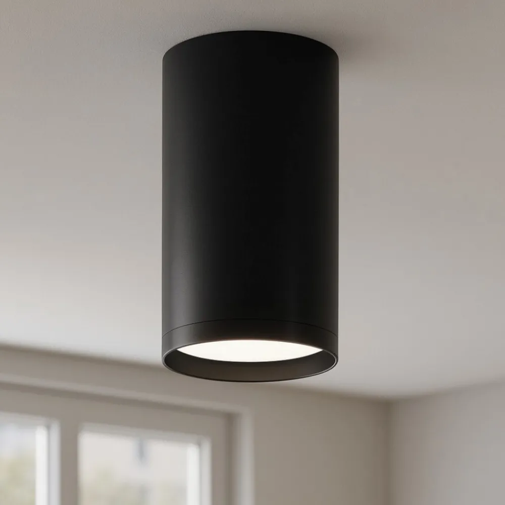 Faretti Da Soffitto-Maytoni focus faretto da soffitto cilindro nero gu10