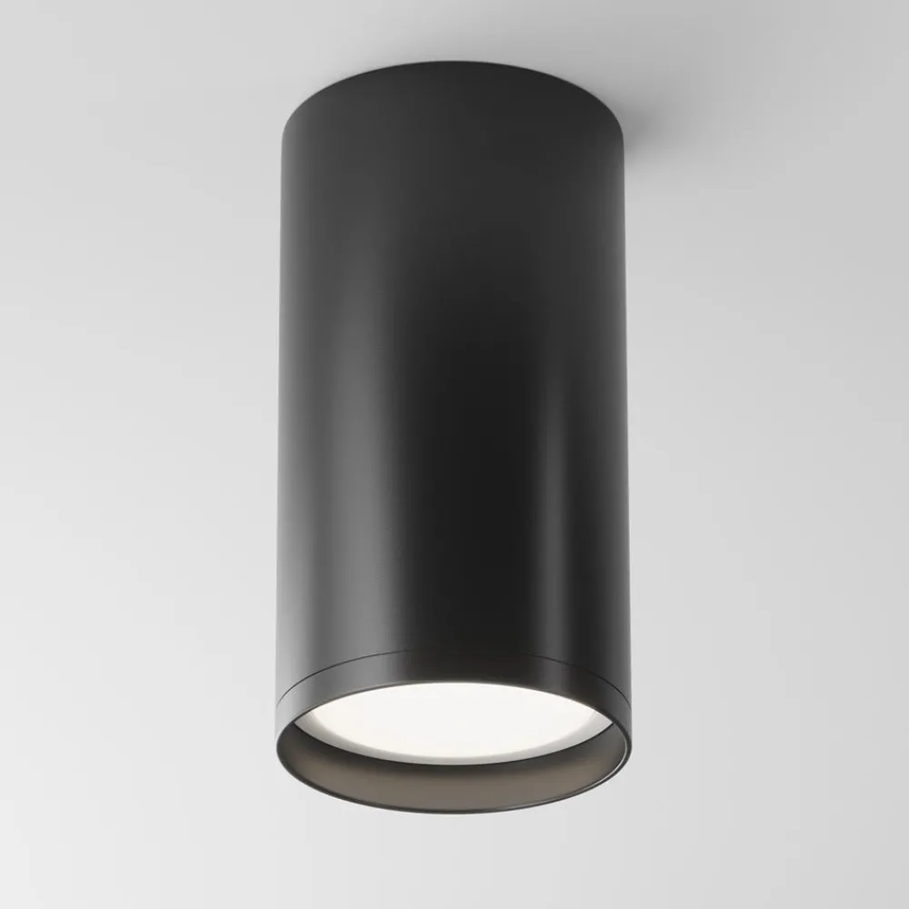 Faretti Da Soffitto-Maytoni focus faretto da soffitto cilindro nero gu10