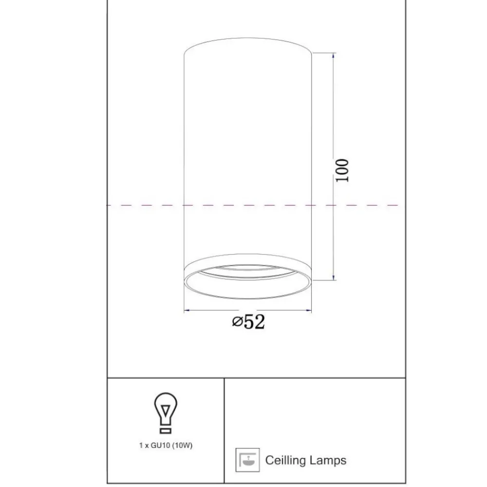 Faretti Da Soffitto-Maytoni focus faretto da soffitto cilindro nero gu10