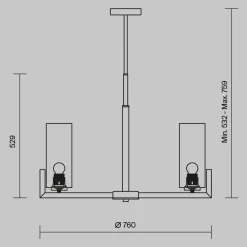 Lampadario Camera Da Letto-Maytoni fortano lampadario per camera da letto 8 luci