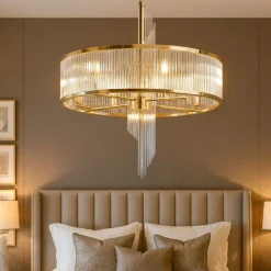 Lampadario Camera Da Letto-Maytoni frame lampadario per camera da letto in vetro lavorato con 6 luci