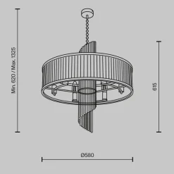 Lampadario Camera Da Letto-Maytoni frame lampadario per camera da letto in vetro lavorato con 6 luci