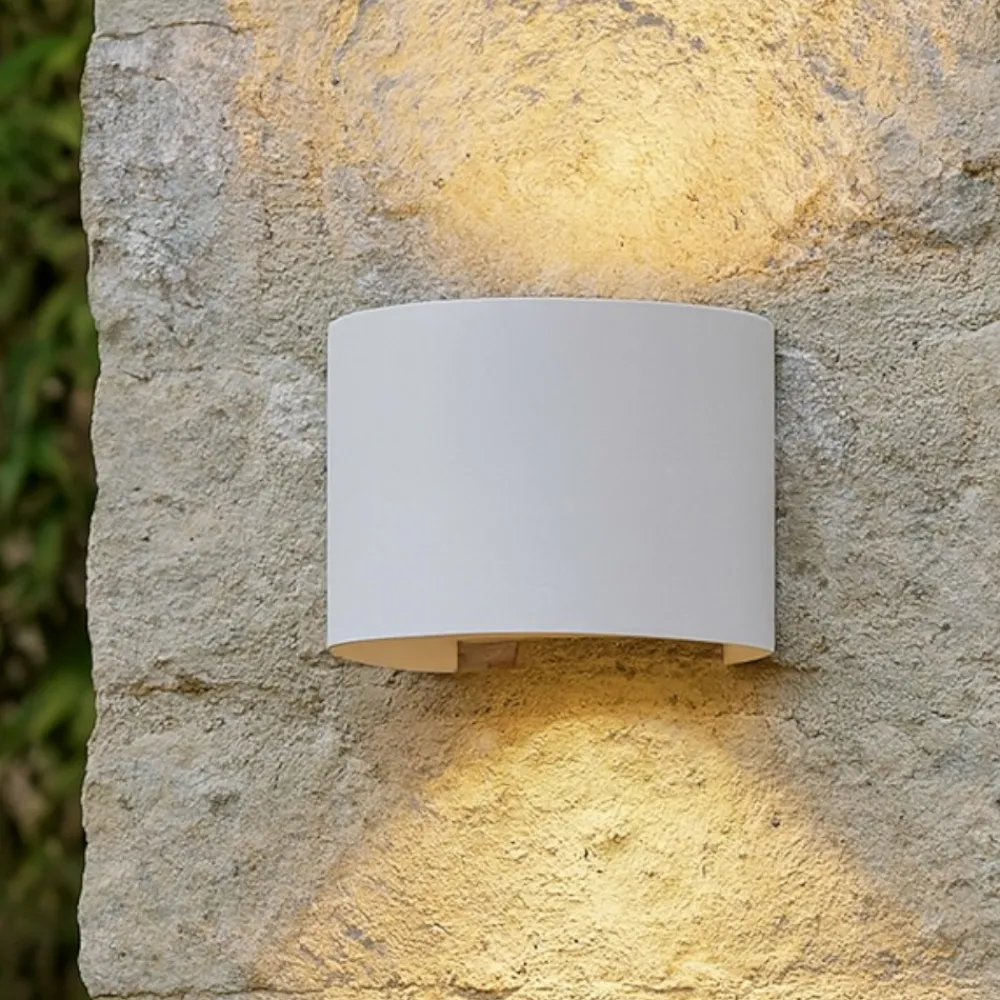 Applique Da Esterno-Maytoni fulton applique da esterno design minimal bianco led 3000k ip54