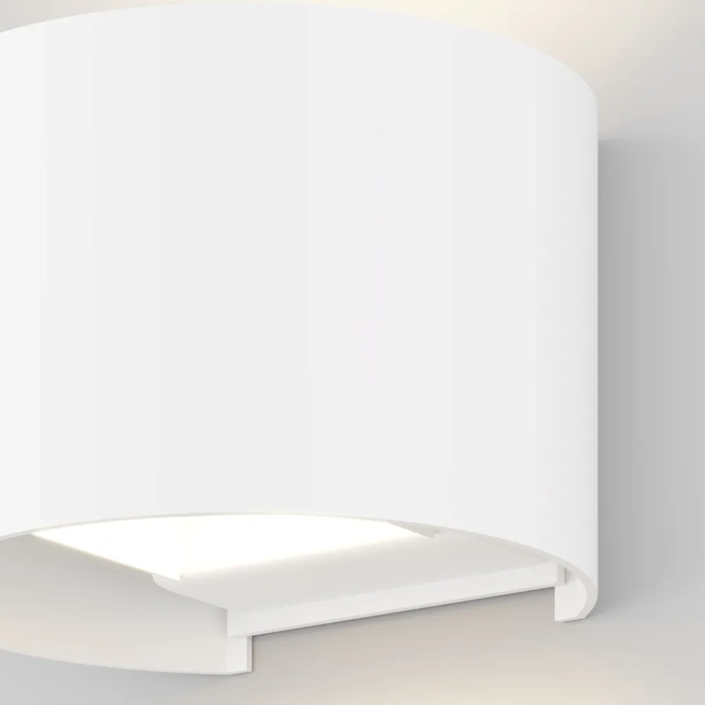 Applique Da Esterno-Maytoni fulton applique da esterno design minimal bianco led 3000k ip54