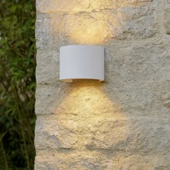 Applique Da Esterno-Maytoni fulton applique da esterno design minimal bianco led 3000k ip54
