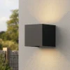 Applique Da Esterno-Maytoni fulton applique da esterno moderno cubico led 3000k ip54