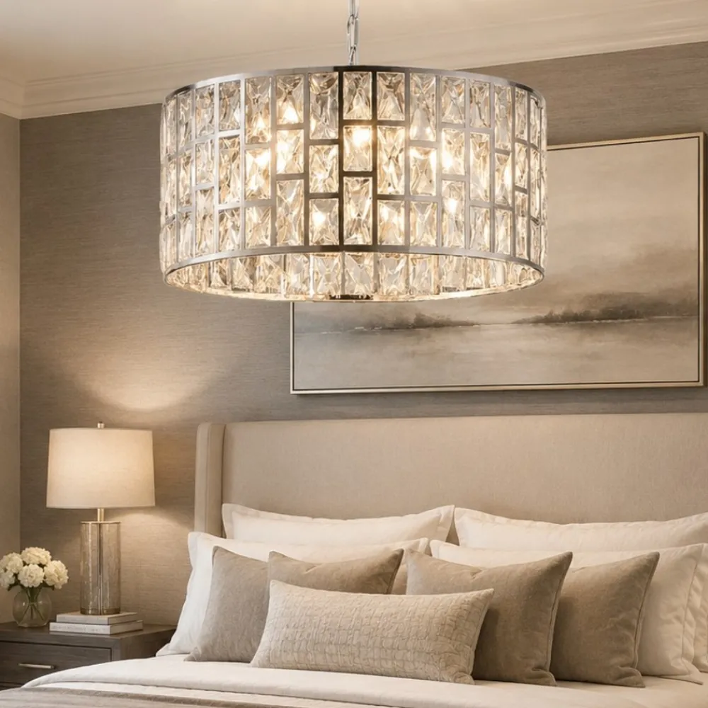 Lampadario Camera Da Letto-Maytoni gelid lampadario per camera da letto effetto cristallo
