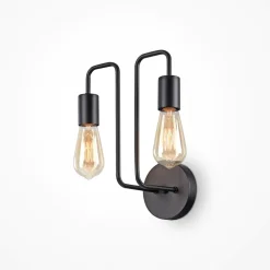Applique Da Parete-Maytoni gilbert applique da parete colore nero 2 luci