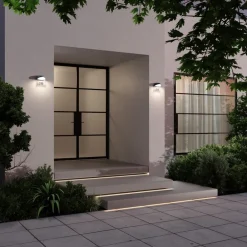 Applique Da Esterno-Maytoni gloss applique da esterno led 3000k ip65 targa segnaletica