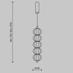 Lampade A Sospensione-Maytoni golden cage lampada a sospensione led 3000k design elegante