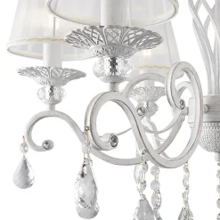 Lampadario Camera Da Letto-Maytoni grace lampadario camera da letto bianco con pendenti