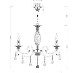 Lampadario Camera Da Letto-Maytoni grace lampadario con pendenti 6 luci